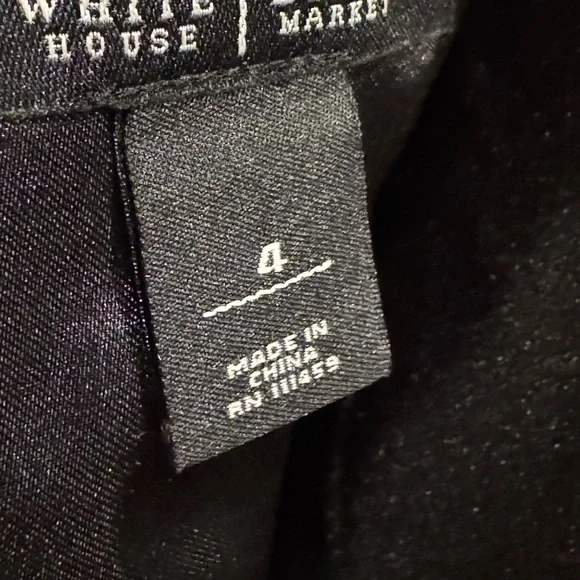 White House Black Market Lace Appliqué Sleeveless Dress Size 4 Y2K Fit & Flare - Picture 4 of 6